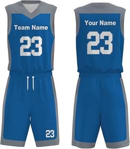 Uniforme de baloncesto de estilo único de talla grande transpirable ligero establece color sólido de alta calidad para adultos - Product Image 1