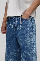 Jeans en denim délavé sur mesure de haute qualité pour hommes, coupe droite décontractée, style hip-hop streetwear vintage, brodés, respirants, couleur unie, hiver