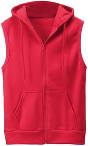 OEM Custom Logo High Quality Cotton Polyester Stylish Streetwear Men's Winter <b>Sleeveless</b> <b>Hoodies</b> Plus Size Essential Hot Sale - Product Image 6