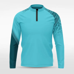Custom Sublimation Reversible Quarter Zip Shirt Men Sportswear <b>Athletic</b> Training Top Breathable Eco-Friendly Performance Jersey - Product Image 1