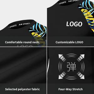 Venta caliente hombres entrenamiento atletismo camiseta personalizada de alta calidad poliéster/algodón tejido de punto precio al por mayor - Product Image 2