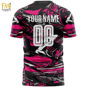 Camisetas de fútbol de nuevo diseño transpirable, ropa de fútbol con camiseta de fútbol impresa por sublimación de poliéster 100% - Product Image 6