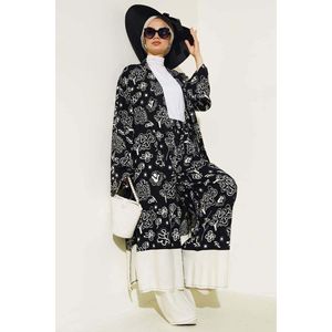 Conjunto 2 Piezas Kimono Estampado Étnico Negro - Product Image 2