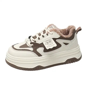 Nuevo Diseño de Fábrica 2026, Zapatos Deportivos Casuales de Mujer con Cordones, Suela Gruesa y Forro Polar - Product Image 2