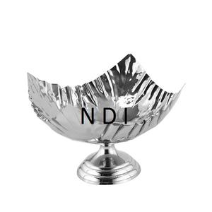 Exclusive Design Shiny Nickel Plated Hand Curved Metal Food <b>Dessert</b> Server use Decorative Item Custom Shaped Fruit Serving <b>Bowl</b> - Product Image 1