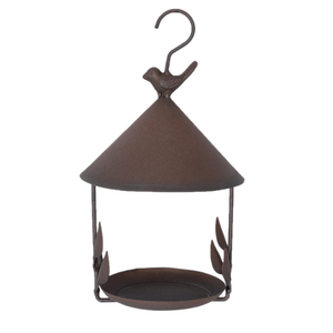 Comedero para pájaros de metal con techo cónico y diseño de pájaro para uso en exteriores, hecho a mano. - Product Image 3