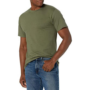 Camiseta de algodón de corte moderno para hombre, color liso, informal, producción de ropa OEM, camisetas para hombre - Product Image 1