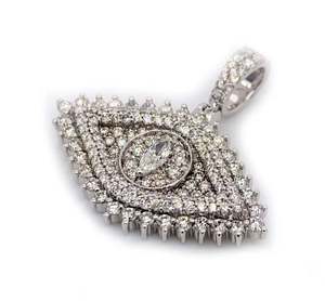 Collier pendentif à breloque oeil de diamant Moissanite glacé Hip Hop Marquise collier et bijoux oeil de diamant - Product Image 4