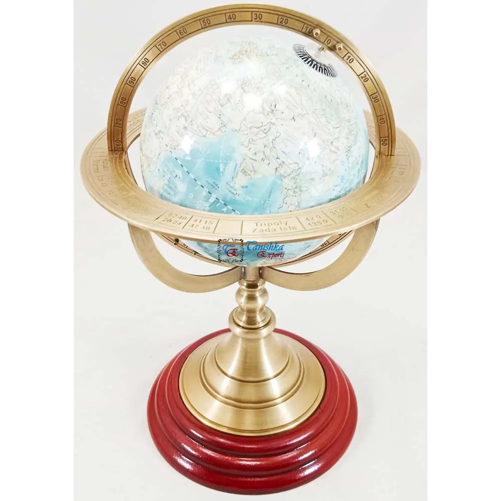 Globo mondo decorativo antico mondo rotante globo rotante in metallo artigianato nautico autentico globo decorazione per la casa