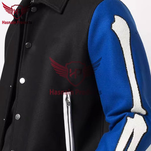 แจ็กเก็ตแบบเลตเตอร์แมนสำหรับวิทยาลัยเบสบอลมหาวิทยาลัยแจ็กเก็ตระบายอากาศได้ดีดีไซน์ใหม่มีสไตล์พร้อมปกตั้ง - Product Image 4