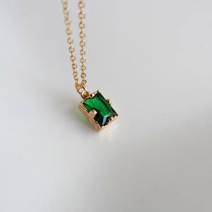 Collar de Cadena con Dije de Filigrana Vintage Chapado en Oro de 14k y Plata de Ley 925 con Joya Verde Esmeralda, Regalo Bridgerton para Ella - Product Image 6