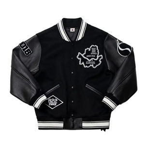 Vente en gros de vestes universitaires personnalisées pour hommes veste à manches en laine épaisse brodée sur le devant coupe ample taille longue - Product Image 1