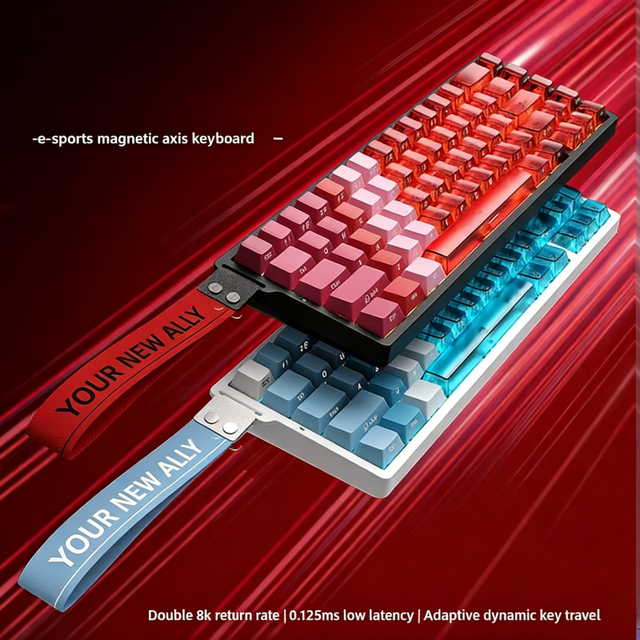 Keywin C68 RGB Mechanical Three-mode Wireless Gaming Keyboard with RT0.01 Low Latency and Magnetic Jade Shaft