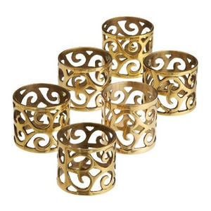 Luxury Elegant Design <b>Spoon</b> Fork Gold Metal Napkin <b>Rings</b> in High Quality Design Affordable Price Selling - Product Image 2