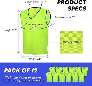 Adult Unisex <b>Training</b> <b>Bib</b> Vest-Mesh Material Lightweight Summer Quick Dry & Breathable - Product Image 5