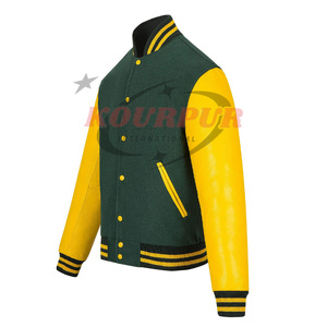 Nouvelle arrivée Veste de baseball pour homme Veste à col montant avec poche Design à prix de gros - Product Image 3