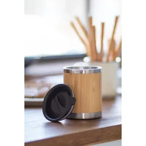 Omern Tazza Termica Sostenibile in Bambù, Bicchiere in Acciaio Inossidabile, Merchandising Eco-Friendly - Product Image 3