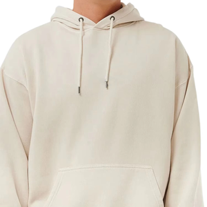 เสื้อฮู้ดแบบสวมหัวผ้าฝ้าย/โพลีเอสเตอร์ผ้าครอปไซส์ใหญ่แนววินเทจสำหรับผู้ชายใส่โลโก้ออกแบบได้ตามต้องการ - Product Image 3