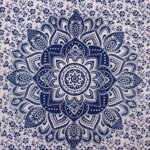 Mandala Ombre fleur tenture murale coton tapisserie belle taille double literie décor à la maison à la main par les expéditeurs indiens - Product Image 3