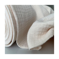 100% Baumwolle Leichter drei schicht iger Musselin-Stoff Hot Selling Crinkle Crepe Baby Swaddles Spiel matten Wasch bares Tuch