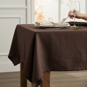 Natural linen <b>tablecloth</b> 140x180cm. Soft texture, eco friendly durable ideal for weddings restaurants, and stylish home dining - Product Image 3