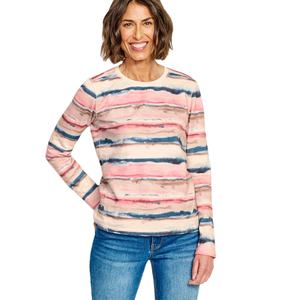 Sudadera de mezcla de algodón transpirable para mujer con estampado gráfico con capucha y hombros caídos-para looks en capas - Product Image 1