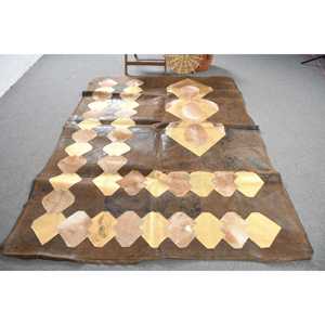 5.6x7.9 ft Rug, Vintage Turkish Rug, <b>Brown</b> Floral <b>Wool</b> Rug - Product Image 3