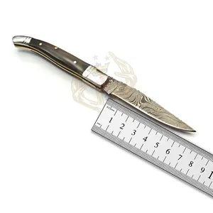 Couteau de poche pliant damas fait main couteaux de poche fabriqués au Pakistan couteau pliant Liner Lock à vendre
