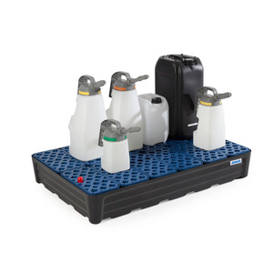 Piccola vasca di contenimento pro-line in polietilene (PE), con griglia, 120 litri, 1170x785x180 - Product Image 2