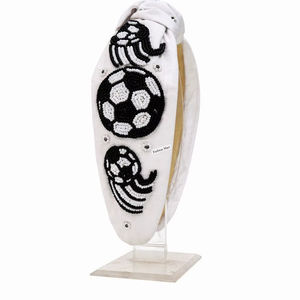 Diadema Personalizada con Cuentas para Días de Juego, Diadema para Fanáticos del Fútbol, Baloncesto y Béisbol - Product Image 1