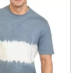 T-shirts à col en O de qualité supérieure pour hommes, 220 grammes, lourds, décontractés, à manches courtes, personnalisables, avec motif d'impression numérique solide - Product Image 6