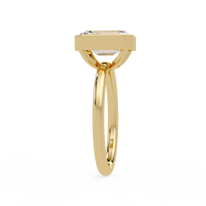 Elegant Simple <b>14K</b> Solid <b>Gold</b> Band 1.0CT 2.0CT 3.0CT IGI Ceretified Emerald Cut Lab Grown Diamond <b>Rings</b> Engagement <b>Rings</b> Gifts - Product Image 5