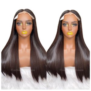 Perruque de cheveux humains vietnamiens bruts os droit couleur naturelle 5x5 fermeture à lacet suisse 100% extensions de cheveux vierges - Product Image 6