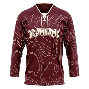 Unisex Adult Team Ice Hockey Practice Jersey Custom Logo Tackle Twill Breathable 100% Polyester Sublimated Training Uniform Set - Product Image 4