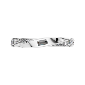 950 Platinum VVS D Moissanite Baguette y ajuste de punta de corte redondo Anillo de compromiso de diseñador de lujo certificado IGI para mujeres - Product Image 3