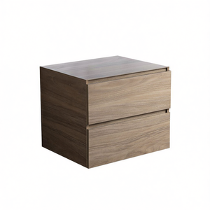 Mobile Bagno Sospeso con Lavabo e 2 Cassetti 60x50x50 cm Rovere Naturale Koricini Vieste - Product Image 2
