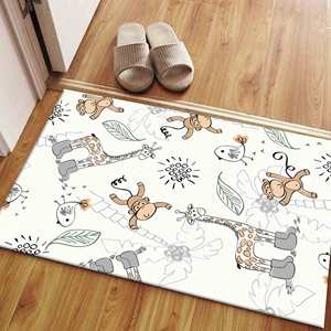 Tapis imprimé : Tapis pour enfants avec animaux, tapis pour chambre de bébé, tons doux, tapis en chenille - Product Image 5
