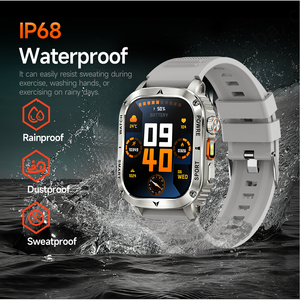 AK80 สมาร์ทวอทช์ 2.01 นิ้วจอแสดงผล IPS IP68 กันน้ำบลูทูธโทรออกติดตามการออกกำลังกายสำหรับผู้ชายผู้หญิง - Product Image 6