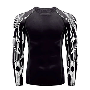Rash Guard transpirable sublimado barato manga larga Rash Guard Jiu Jitsu Kimono De Jiu Jitsu boxeo impreso BJJ Rash Guards - Product Image 3