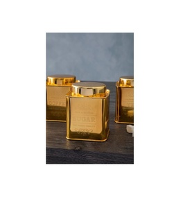 Vintage-Lấy cảm hứng từ kim loại đường nồi <span class=keywords><strong>container</strong></span> <span class=keywords><strong>box</strong></span> với Antique hoàn thành cho một liên lạc độc đáo để thiết kế nhà bếp của bạn - Product Image 3