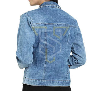 Chaqueta vaquera acolchada Reversible de manga larga para mujer a la moda, pantalones vaqueros cortos de invierno con botón de nailon para otoño, estampado de algodón - Product Image 3