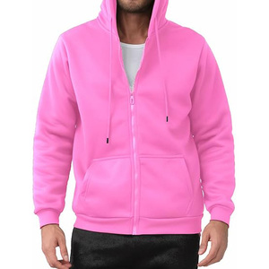 Veste à capuche avec fermeture éclair sweat à capuche zippé en coton doux sweat-shirt streetwear unisexe en gros - Product Image 3