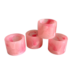 แหวนผ้าเช็ดปากทำจากเรซินใสสำหรับงานแต่งงานมีหลายสีให้เลือก - Product Image 5