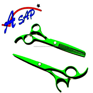 Ciseaux de barbier professionnels pour droitiers en acier inoxydable 4Cr13 avec manche long et 30 dents pour usage en salon - Product Image 5
