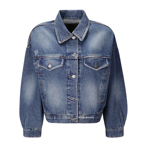 Mosaic Impex High Quality Hoodie Style Short Crop Top Women's Denim Jacket with Loose Long Sleeve Winter Denim Jacket for Women - Product Image 2