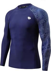 ชุดป้องกันผดผื่นแขนยาวสำหรับผู้ชายพิมพ์ลายซับลิเมตและระบายอากาศได้ดีสำหรับกีฬาพร้อมโลโก้บนเสื้อตามสั่ง - Product Image 2