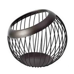 Top Quality Dual Floor Wire Metal Decorative Fruit Basket New Arrival Design Black Finishing Fruit Storage Basket - Product Image 5