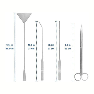 Kit de herramientas para acuario, juego de 5 uds., pinzas de acero inoxidable, espátula de tijera, juego de herramientas para tanque de acuario para plantas de peces - Product Image 2