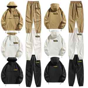 ชุดวอร์มครึ่งซิปสำหรับผู้ชายชุดเสื้อกางเกงพร้อมโลโก้ปักตามสั่ง - Product Image 5