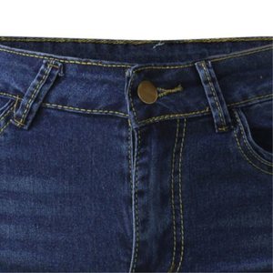 2025 New Wholesale Casual Style, Blue Woman's <b>Denim</b> Shorts 100% Cotton Eco-Friendly Distress Style Shorts For Women's - Product Image 4